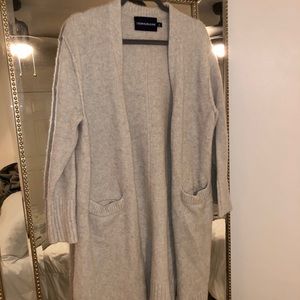 grey knit cardigan